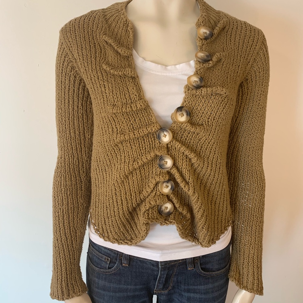 Taupe Cardigan Sweater